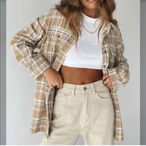 Princess Polly Beige Flannel